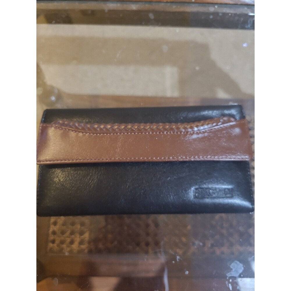 Vintage EGO Black Brown Two Tone Wallet Brand New